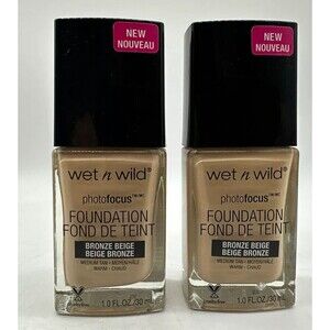 Wet‎ N Wild Photo Focus Foundation, #370C Bronze Beige Lot Of 2